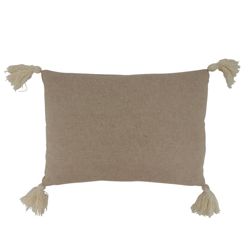 Embroidered Pillow With Trees Design
