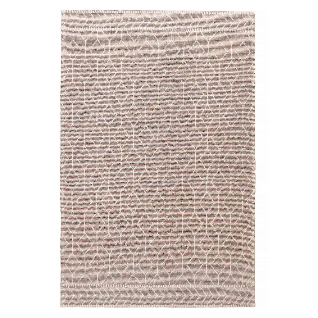ECARPETGALLERY Braid weave Sienna Taupe Wool Rug - 6'1 x 9'1