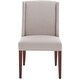 preview thumbnail 4 of 13, SAFAVIEH Dining Noho Beige Linen Dining Chairs (Set of 2) - 26" W x 22" D x 40" H Single - Taupe
