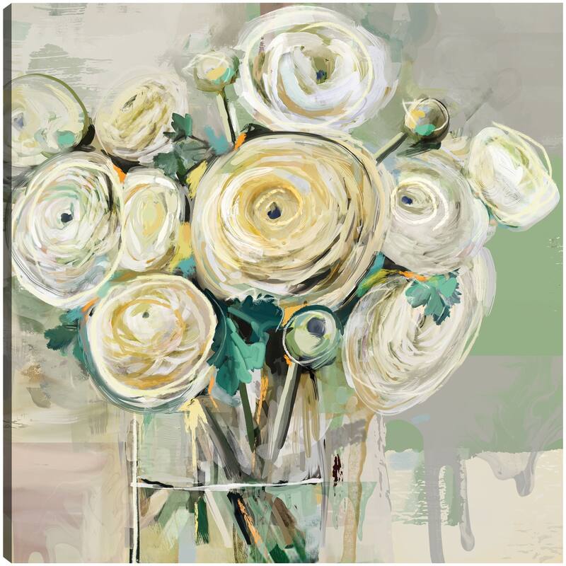 Ranunculus Gathering By Studio Arts Canvas Art Print