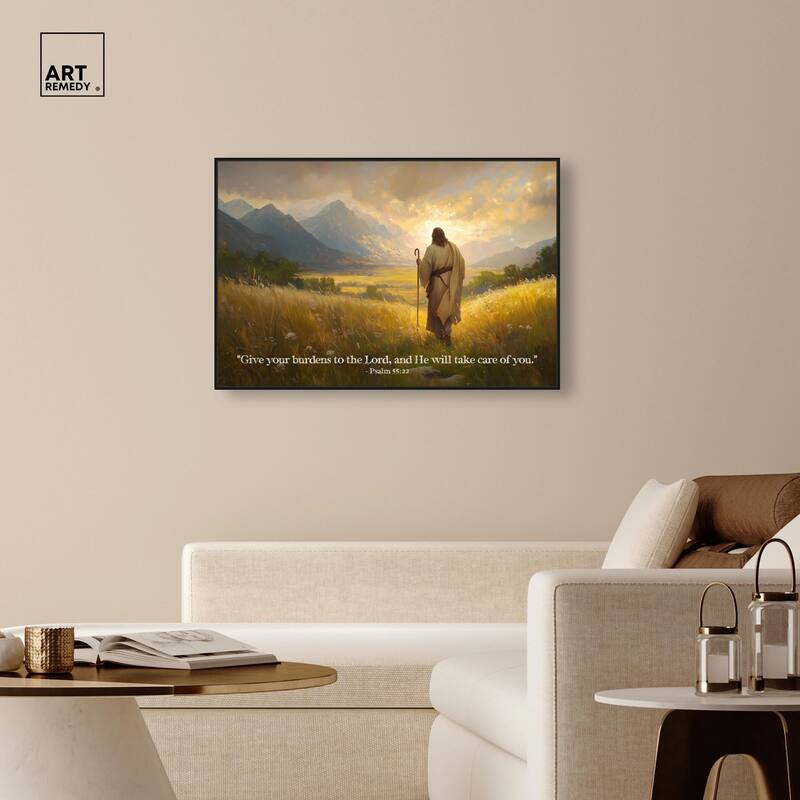 Give Your Burdens Canvas by Art Remedy