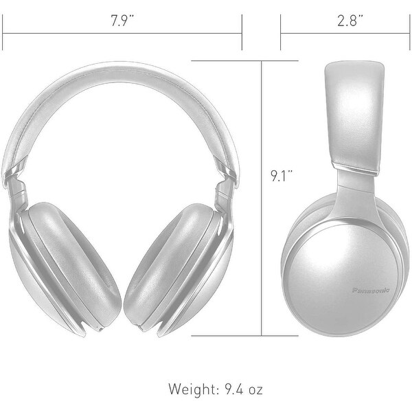 Panasonic RP-HD805N Noise-Canceling Wireless Over-Ear Headphones (Silver) -  Overstock - 32904296