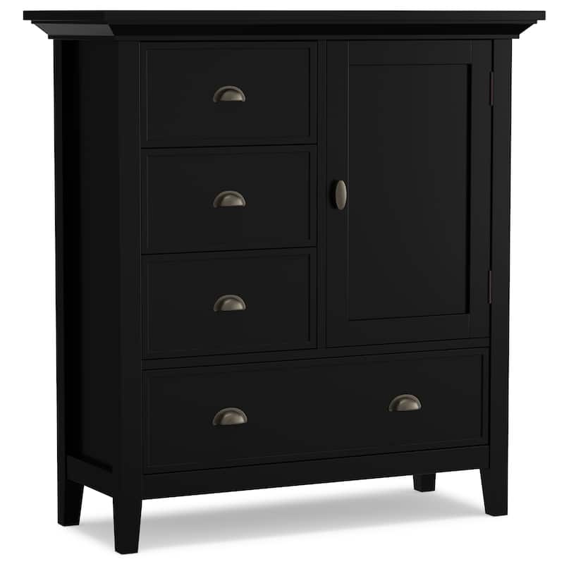 WYNDENHALL Mansfield SOLID WOOD 39 inch Wide Transitional Medium Storage Cabinet - 39"w x 17"d x 42" h