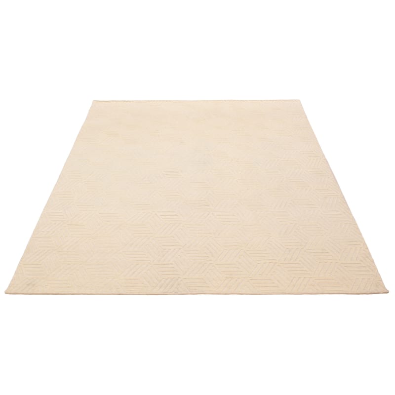 ECARPETGALLERY Hand-knotted Tangier Cream Wool Rug - 7'10 x 9'10