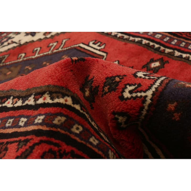 ECARPETGALLERY Hand-knotted Andelz Red Wool Rug - 3'3 x 4'4