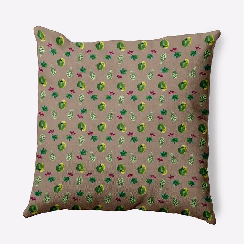 Three Veggies Pattern Decorative Throw Pillow - Doe - 16" x 16"