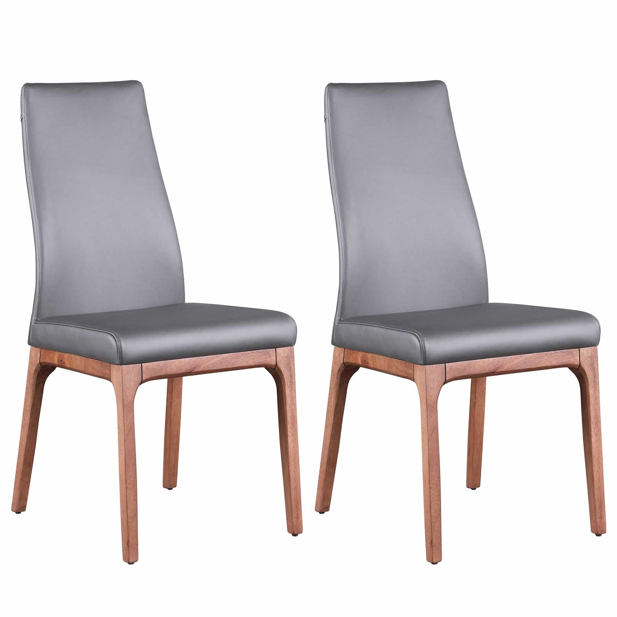 Somette Modern Contour Back Side Chair with Wood Base Set of 2