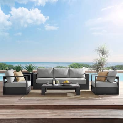 Tahoe Outdoor Aluminum 4-piece Conversation Set with Coffee Table