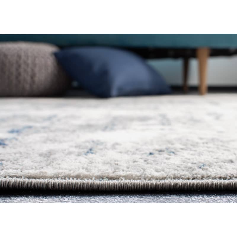 SAFAVIEH Jasper Shreya Modern Abstract Rug - Grey/Blue - 4' x 6'