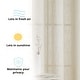preview thumbnail 34 of 94, HLC.me Abbey Faux Linen Textured Semi Sheer Privacy Light Filtering Transparent Window Grommet Curtain Panels, Pair