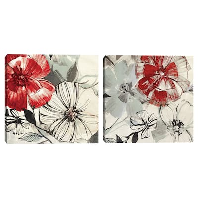 Red Gems I, Red Gems II by Astrid Inger Canvas Art Prints