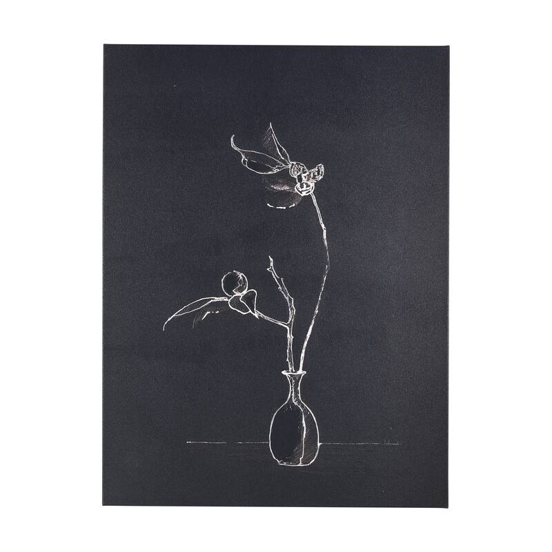 Ikebana Dark II (21 x 28) Canvas Art Print - Small