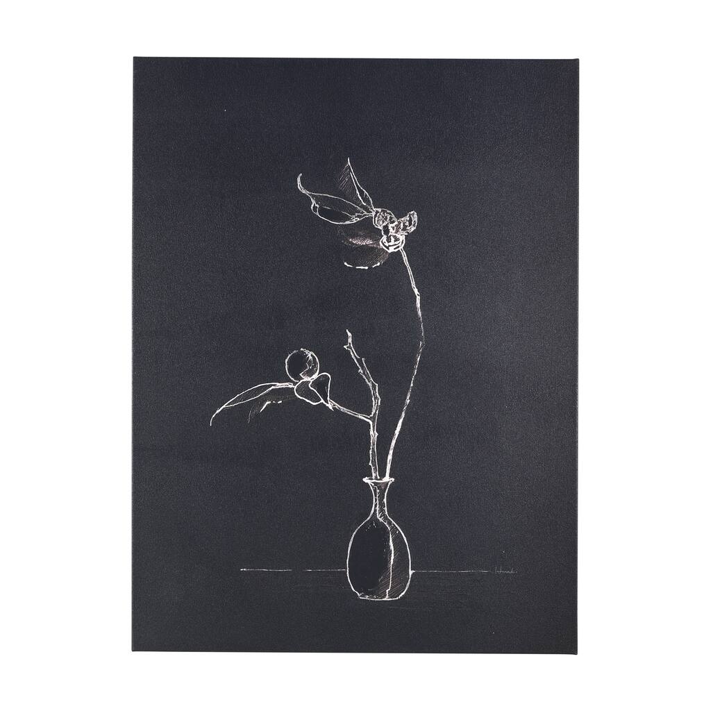 Ikebana Dark II (21 x 28) Canvas Art Print