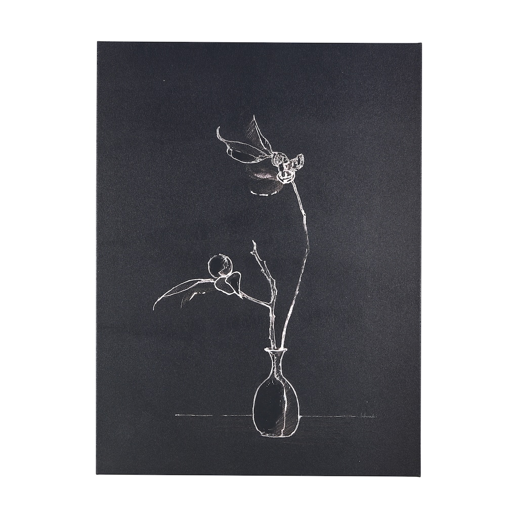 Ikebana Dark II (30 x 40) Canvas Art Print