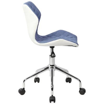 Pneumatic Adjustable Seat Height 360 Degree Swivel Deluxe Modern Office Armless Task Chair with Non-marking Nylon Casters