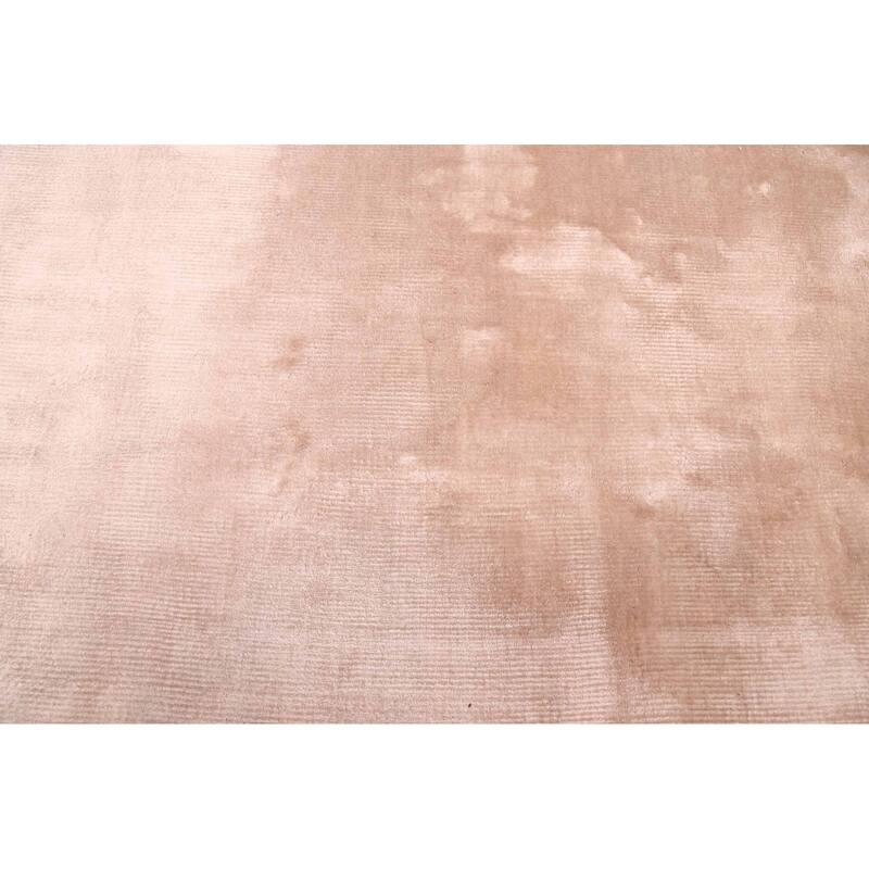 ECARPETGALLERY Hand Loomed Elysian Beige Viscose Rug - 6'6 x 9'9