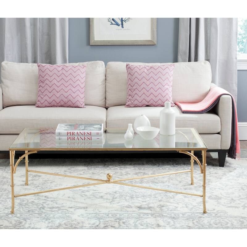 SAFAVIEH Maurice Gold Coffee Table - 50" x 26" x 18"
