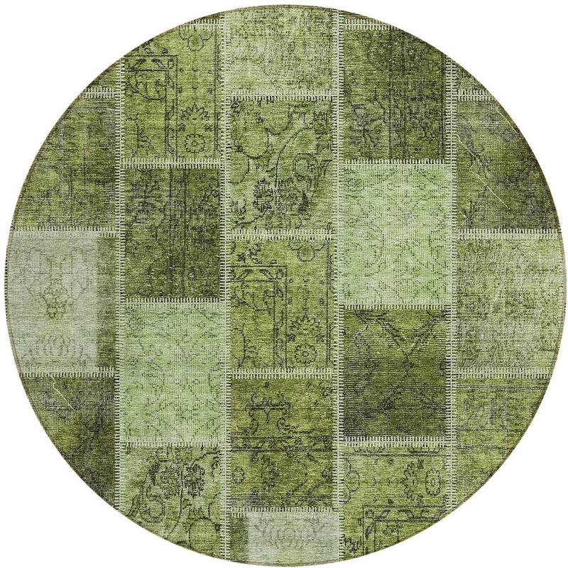 HomeRoots Patchwork Transitional Rectangle Outdoor Rug