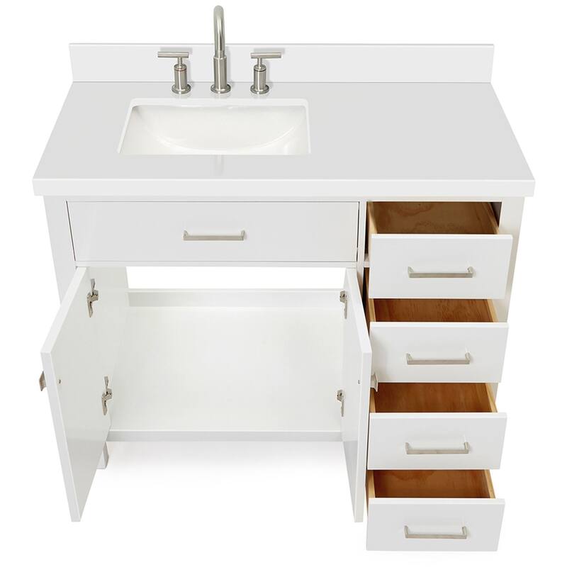 Ariel H043SLWQRVO Bristol 43" Free Standing Single Rectangular Basin