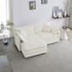Option White 2-Seater Sofa+Ottomans