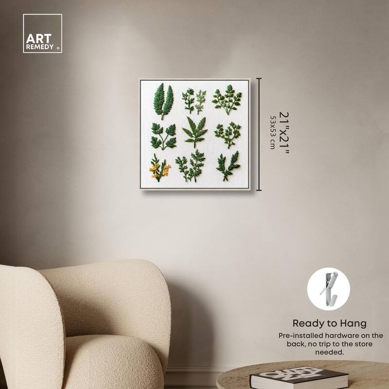 Stitched Sprout I Canvas by Art Remedy