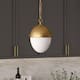 Option Brass with White Milk Glass