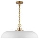preview thumbnail 3 of 4, Colony 1 Light Large Pendant Matte White with Burnished Brass