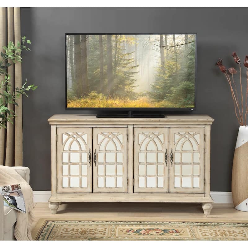 Berkshire 4 Door Mirrored Credenza Cream