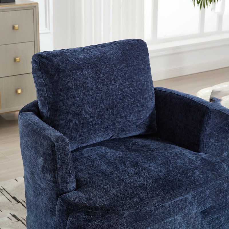 Swivel Chair:Metal 360 Degree Rotating Chassis,Chenille Fabric