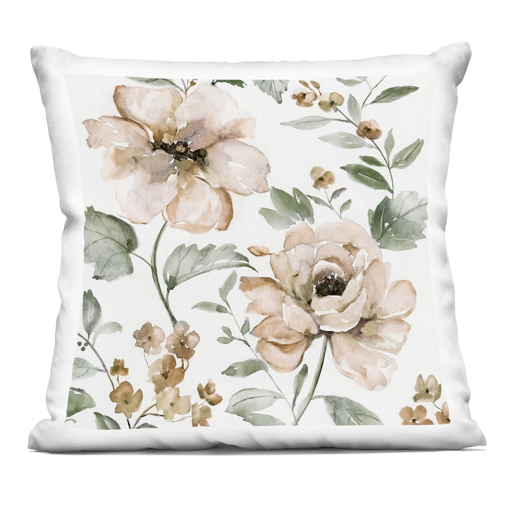 Stupell Dainty Blooming Florals Decorative Printed Throw Pillow Design by Nan