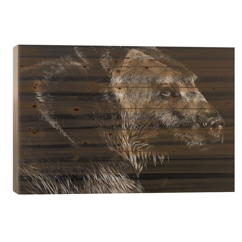 Wild Scratchboard II Print On Wood by Julie T. Chapman - Multi-Color - 18x26x1.5
