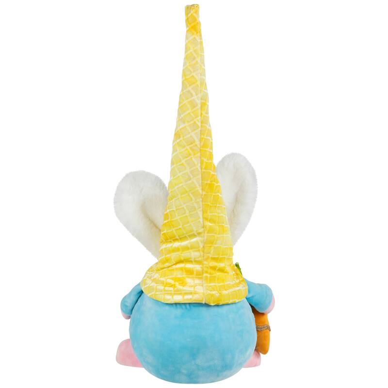 Gnome with Bunny Ears Easter Figure - 18.5" - Yellow and Blue