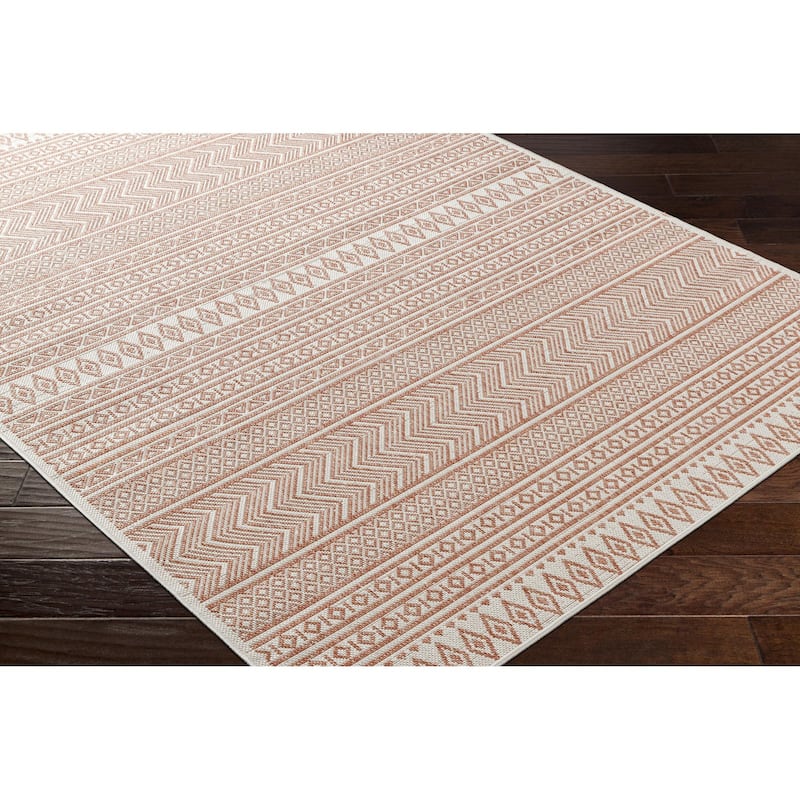 Livabliss Cintia Indoor/ Outdoor Bohemian Stripe Area Rug
