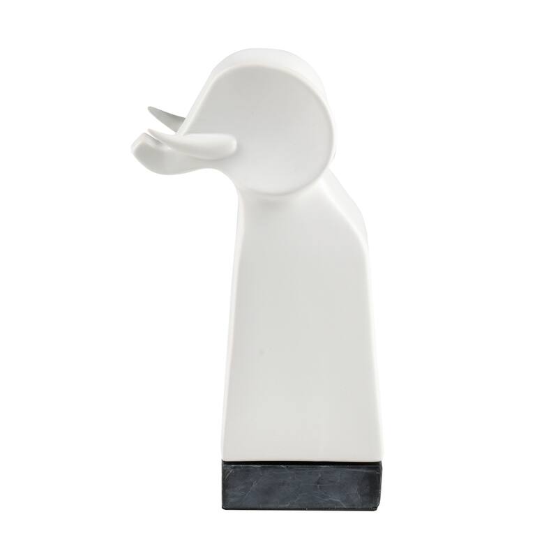 Elk Home Serengeti Matte White Earthenware Sculpture