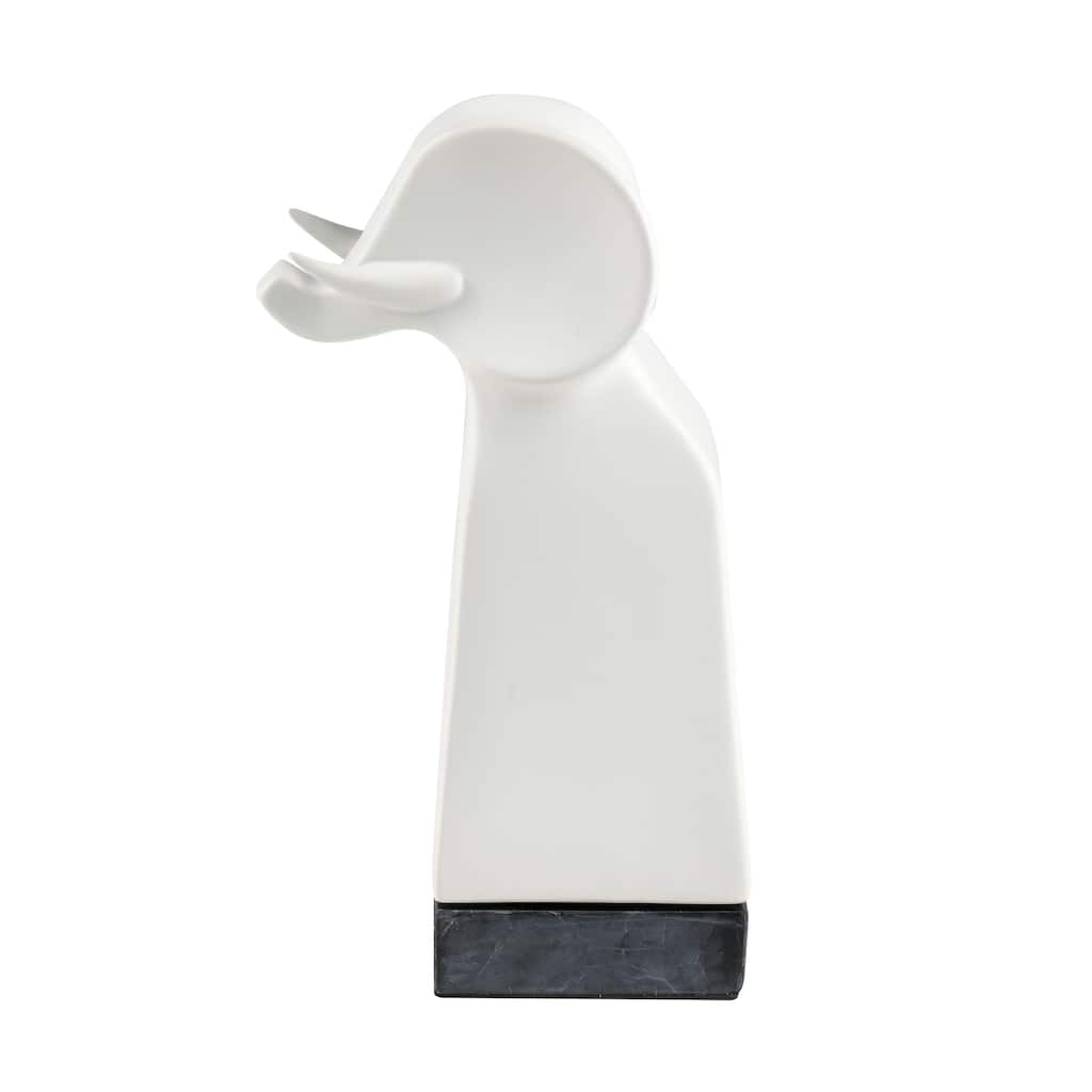 Elk Home Serengeti Matte White Earthenware Sculpture