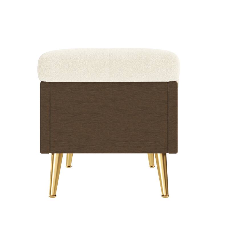 GDFStudio - Tufted 44.7" Boucle Upholstered Storage Ottoman Bench