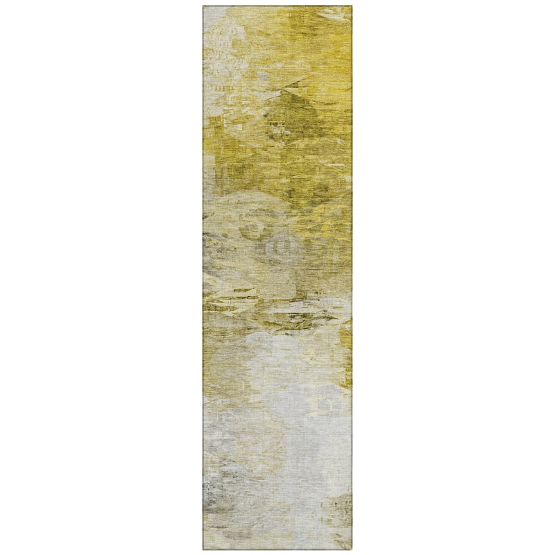Machine Washable Indoor/ Outdoor Chantille Abstract Ombre Rug