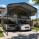 preview thumbnail 46 of 81, Heavy-Duty Metal Carport with Upgraded Galvanized Steel Roof – Ideal Shelter for Cars, Boats, and Tractors 14'x25' - Curved Roof