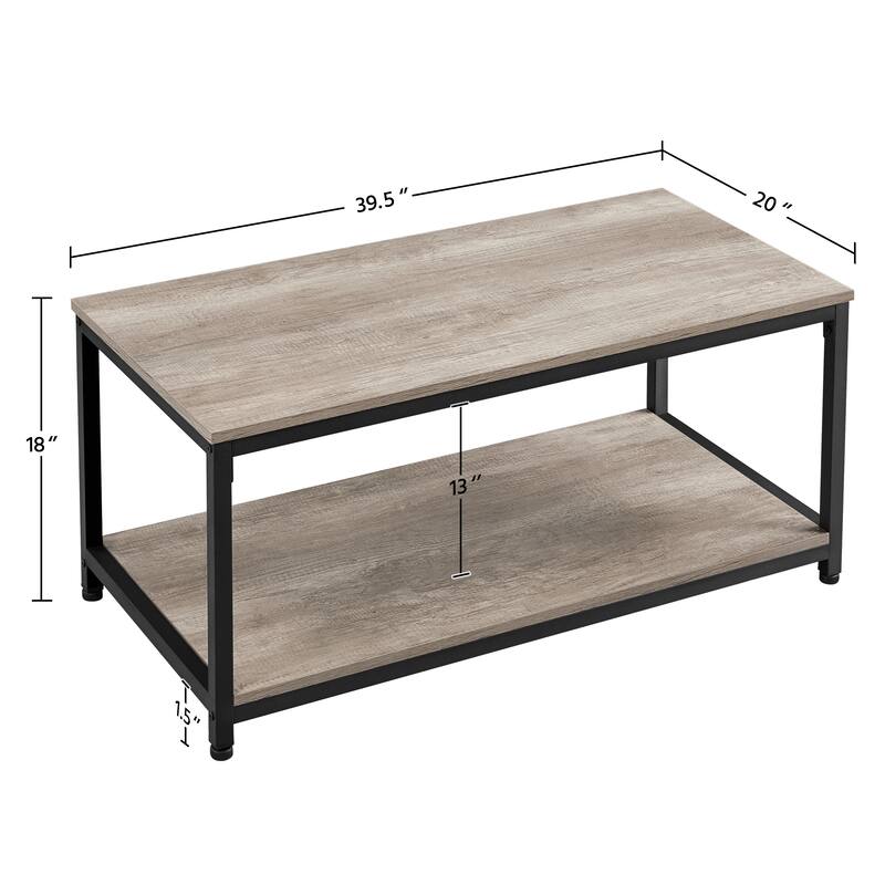 Yaheetech 39.5" Storage Coffee Table Spacious Accent Furniture Table