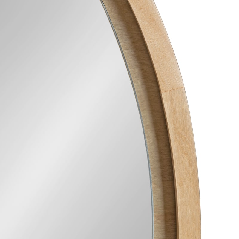 Kate and Laurel Evans Framed Round Wall Mirror - 30" Diameter