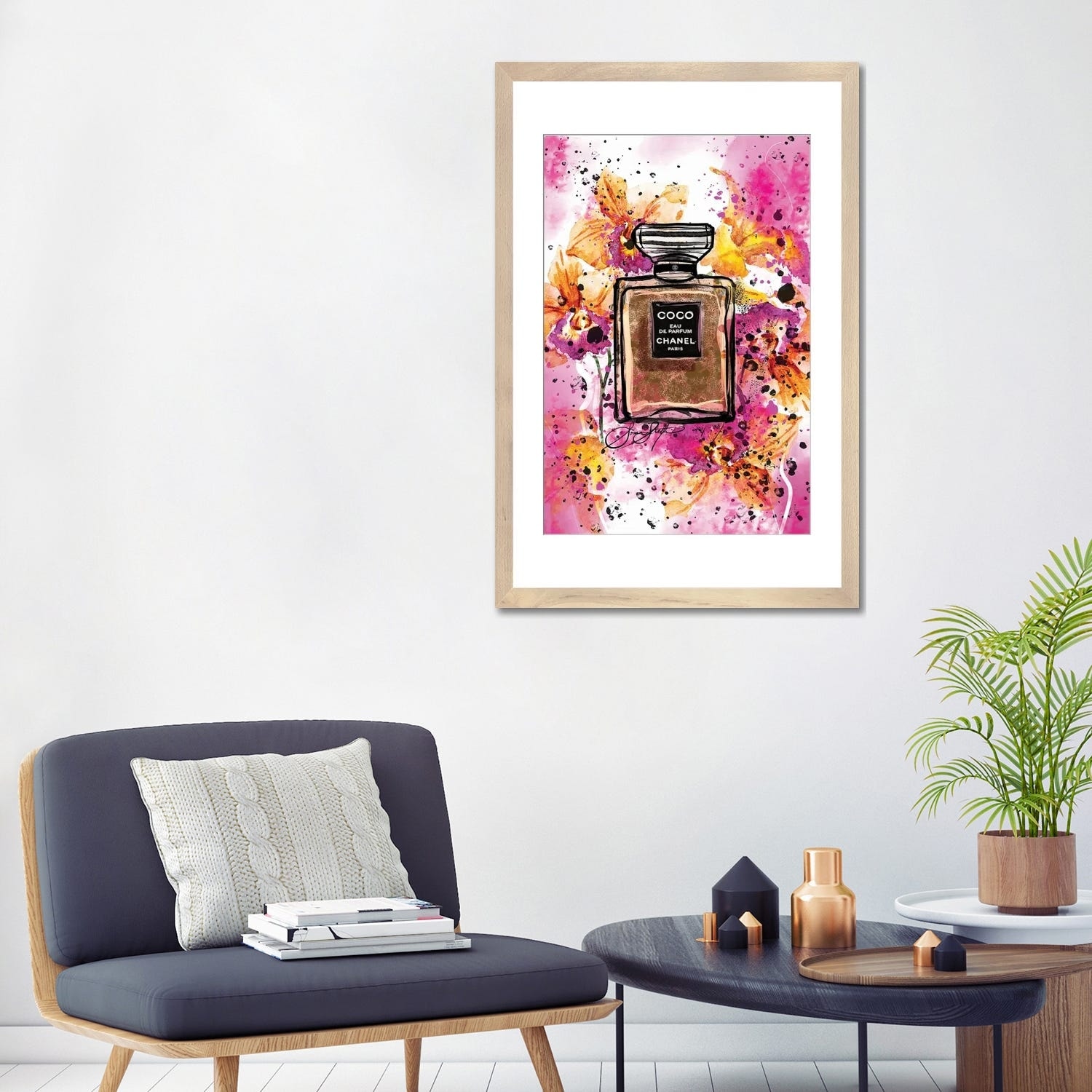 iCanvas Coco Chanel Perfume Bottle Art Watercolor Painting by Sonia  Stella - Bed Bath & Beyond - 37375123