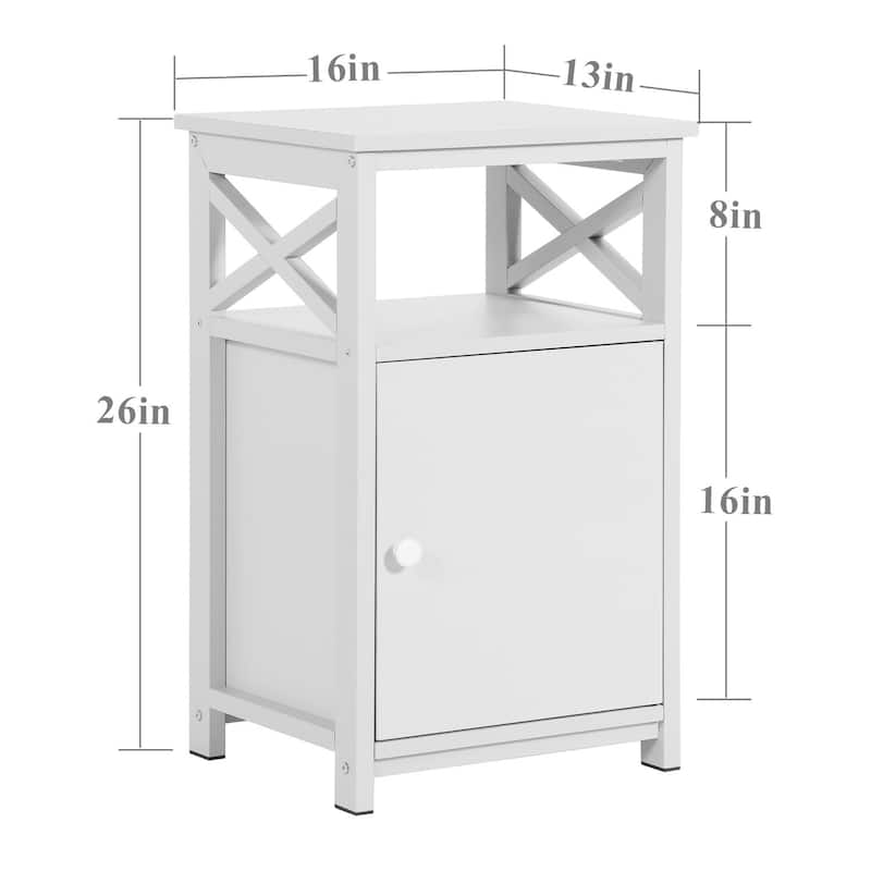 Taomika 3-Pieces Platform Bed Frame and Modern Nightstands Sets