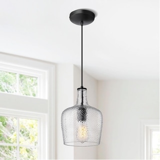 1-Light Hammered Glass Pendant Light - Bed Bath & Beyond - 39489768