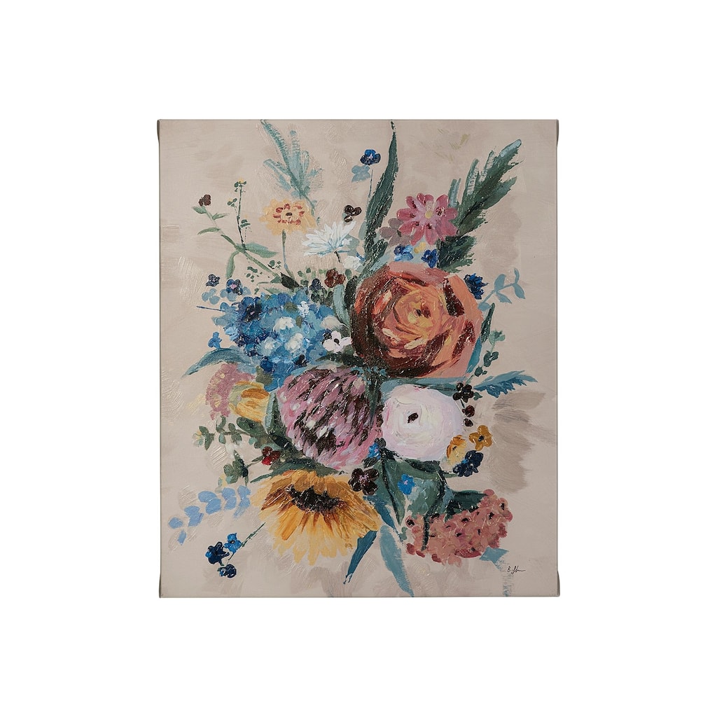 Farmhouse Flowers II (25 x 30) Canvas Art Print