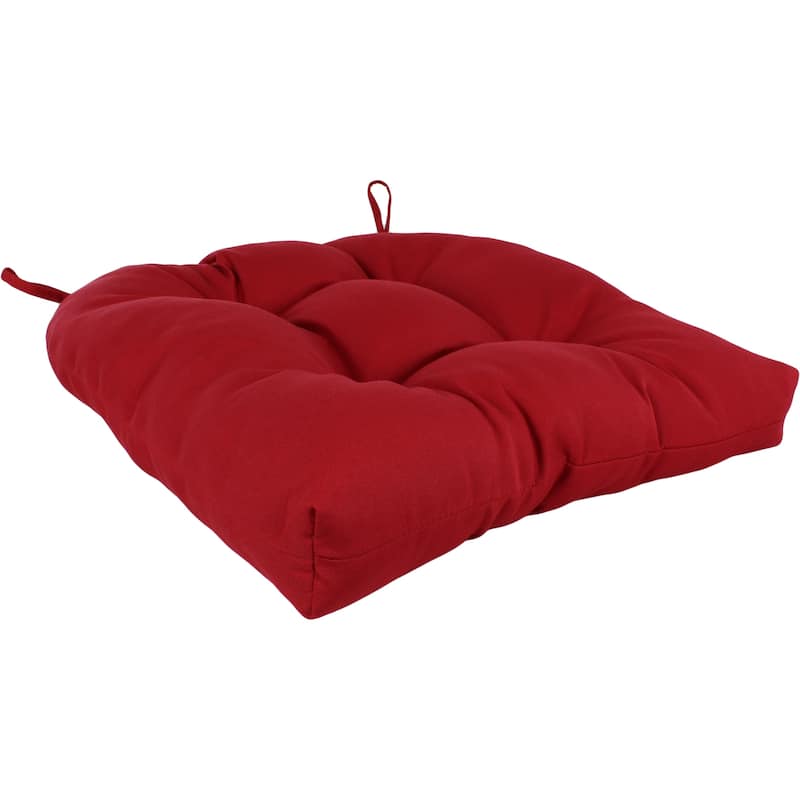Indoor/Outdoor Plush Patio Seat Cushion - 20" x 20" x 3" - Red