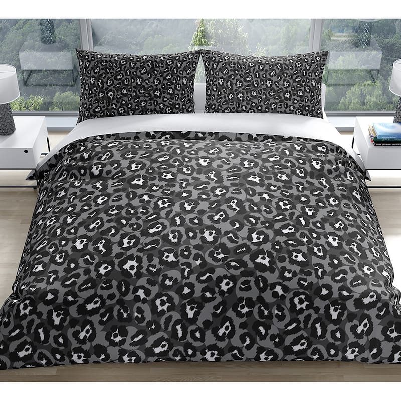 LEOPARD PRINT GREY Duvet Cover By Kavka Designs Bed Bath & Beyond