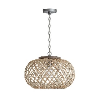 Rainey 1-light Grey Wash/ Antique Nickel Pendant