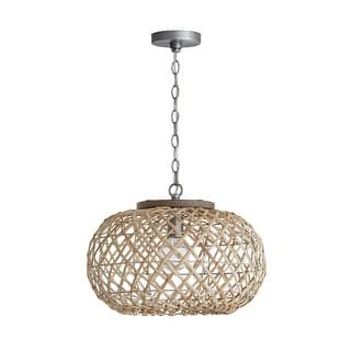 Rainey 1-light Grey Wash/ Antique Nickel Pendant