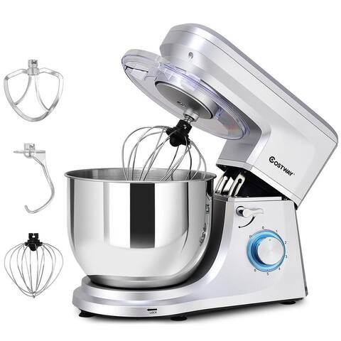 Costway Tilt-Head Stand Mixer 7.5 Quart 6 Speed 660W w/Dough Hook,