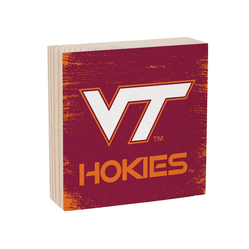 Virginia Tech Wooden Tabletop Mantel Shelf Sign